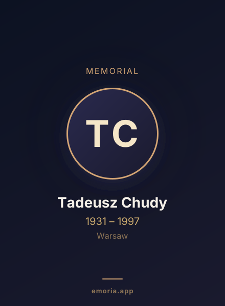 Memorial portrait of Tadeusz Chudy