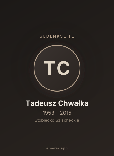 Gedenkportrait von Tadeusz Chwałka