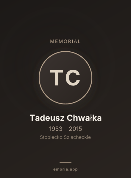 Memorial portrait of Tadeusz Chwałka