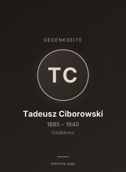 Gedenkportrait von Tadeusz Ciborowski