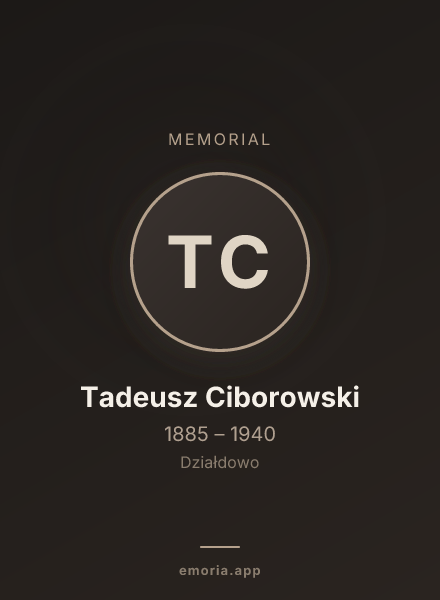 Memorial portrait of Tadeusz Ciborowski