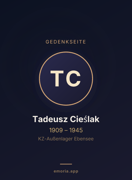 Gedenkportrait von Tadeusz Cieślak