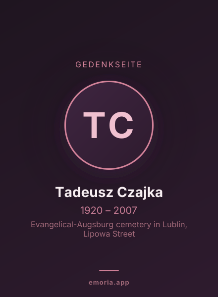 Gedenkportrait von Tadeusz Czajka