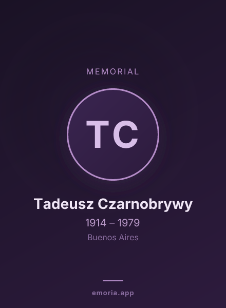 Memorial portrait of Tadeusz Czarnobrywy