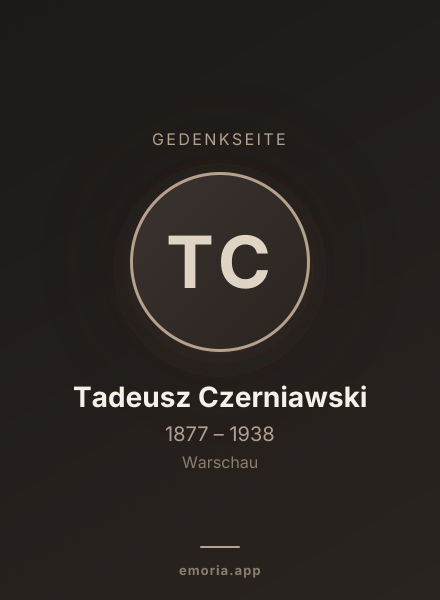 Gedenkportrait von Tadeusz Czerniawski