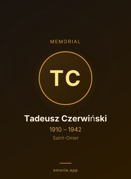 Memorial portrait of Tadeusz Czerwiński