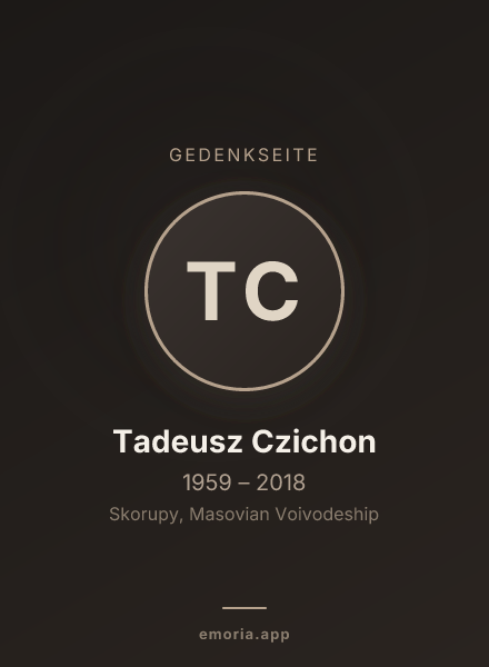 Gedenkportrait von Tadeusz Czichon