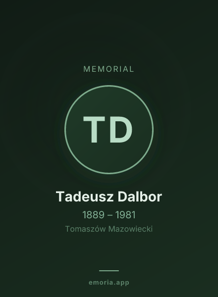 Memorial portrait of Tadeusz Dalbor