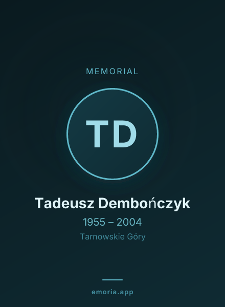 Memorial portrait of Tadeusz Dembończyk