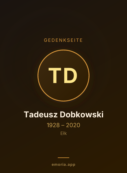 Gedenkportrait von Tadeusz Dobkowski