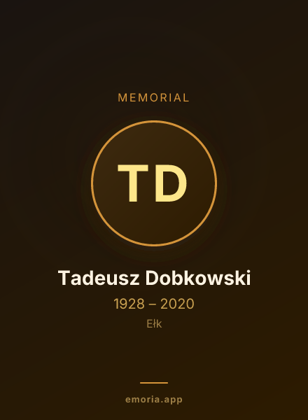 Memorial portrait of Tadeusz Dobkowski