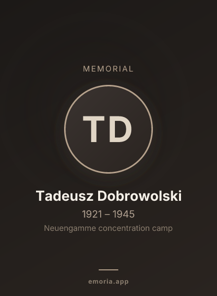 Memorial portrait of Tadeusz Dobrowolski