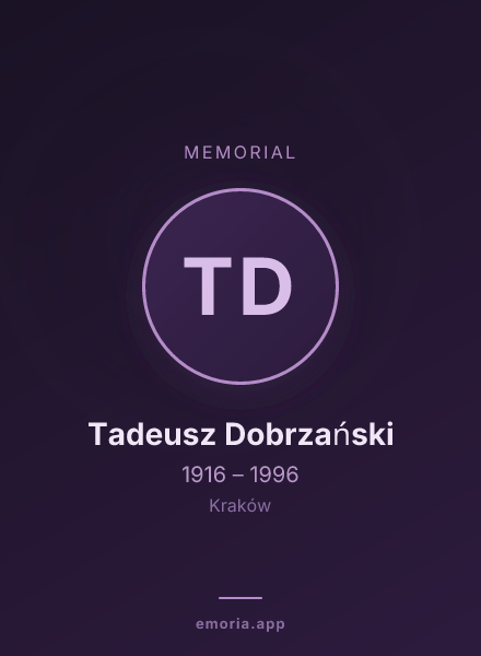 Memorial portrait of Tadeusz Dobrzański