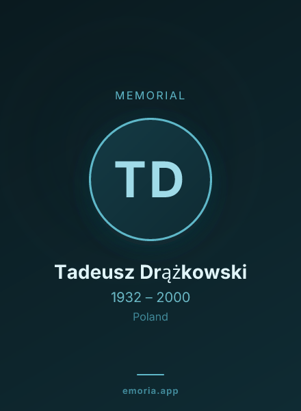 Memorial portrait of Tadeusz Drążkowski