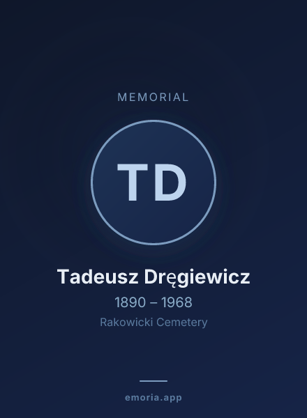 Memorial portrait of Tadeusz Dręgiewicz