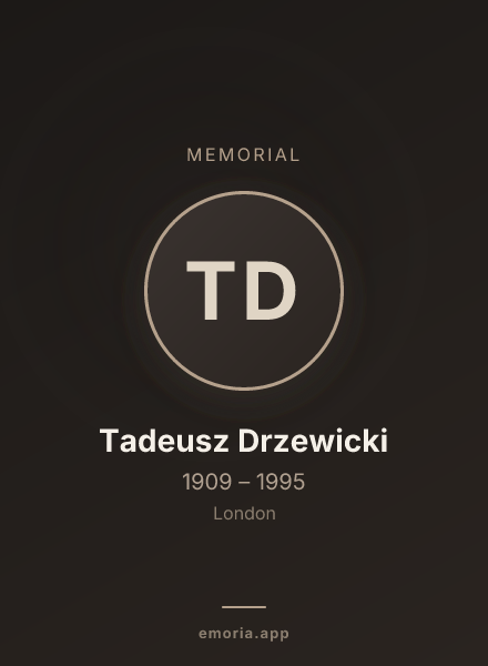Memorial portrait of Tadeusz Drzewicki