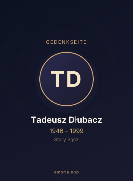 Gedenkportrait von Tadeusz Dłubacz
