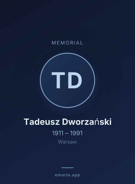 Memorial portrait of Tadeusz Dworzański