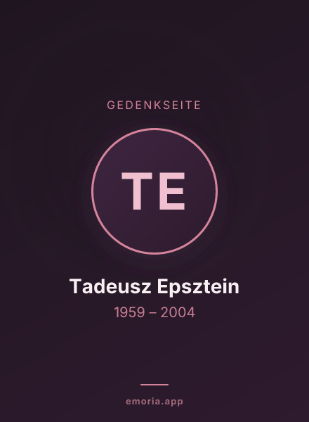 Gedenkportrait von Tadeusz Epsztein