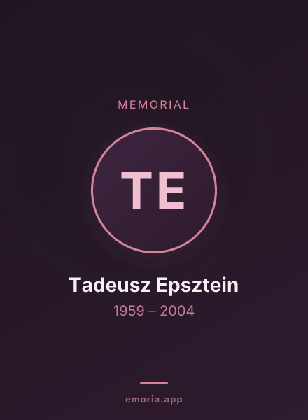 Memorial portrait of Tadeusz Epsztein