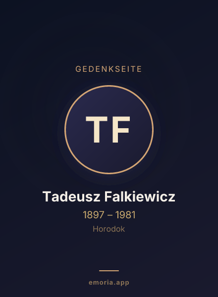 Gedenkportrait von Tadeusz Falkiewicz