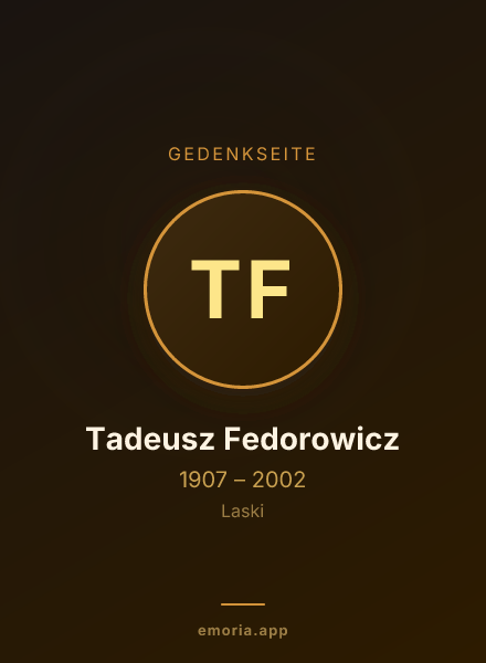 Gedenkportrait von Tadeusz Fedorowicz