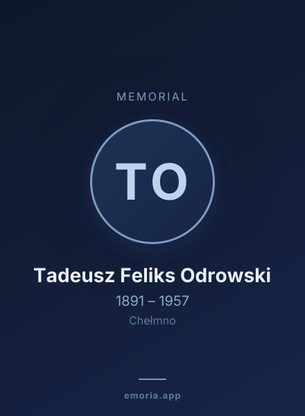Memorial portrait of Tadeusz Feliks Odrowski