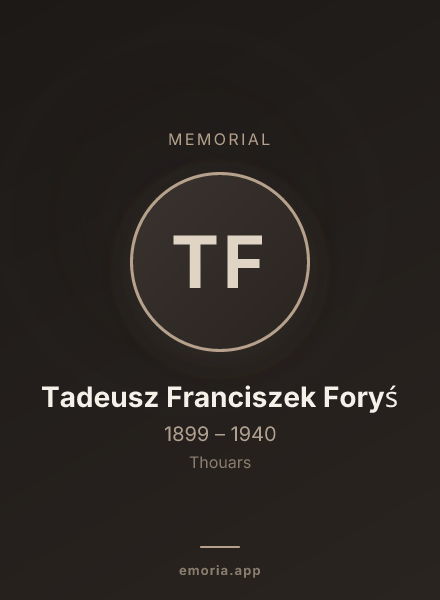 Memorial portrait of Tadeusz Franciszek Foryś