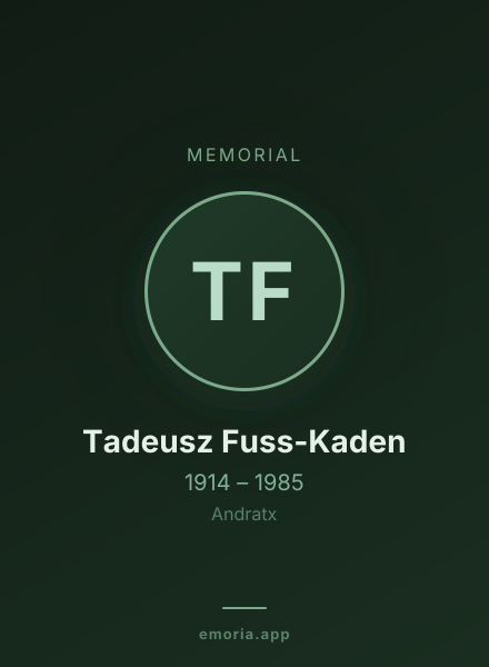 Memorial portrait of Tadeusz Fuss-Kaden