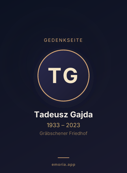 Gedenkportrait von Tadeusz Gajda