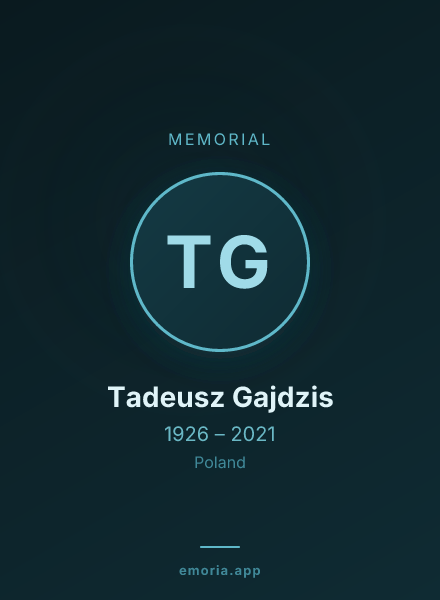 Memorial portrait of Tadeusz Gajdzis