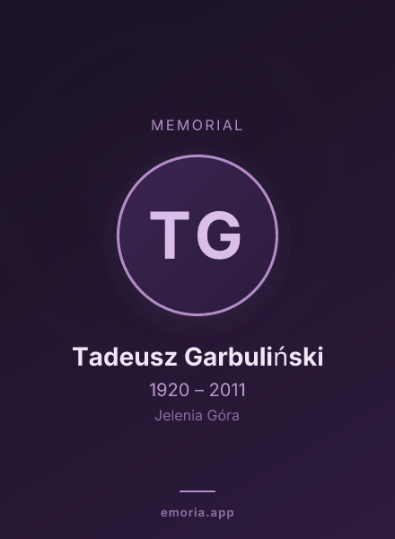 Memorial portrait of Tadeusz Garbuliński