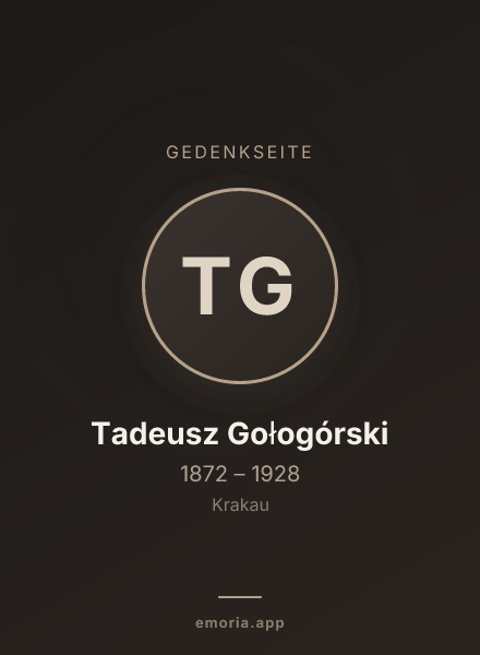 Gedenkportrait von Tadeusz Gołogórski