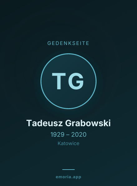 Gedenkportrait von Tadeusz Grabowski