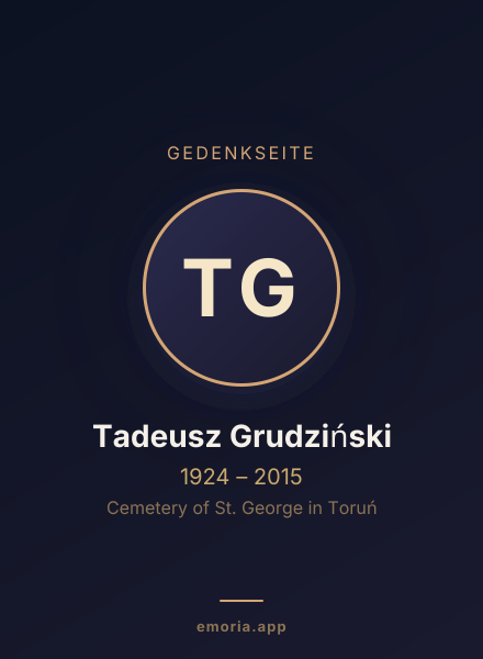 Gedenkportrait von Tadeusz Grudziński