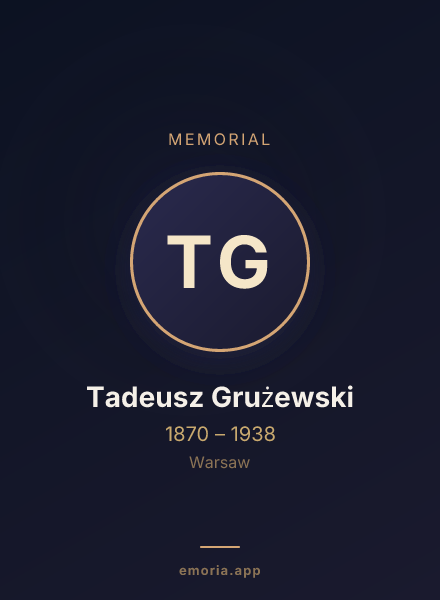 Memorial portrait of Tadeusz Grużewski