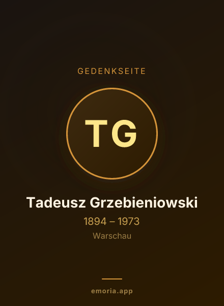 Gedenkportrait von Tadeusz Grzebieniowski