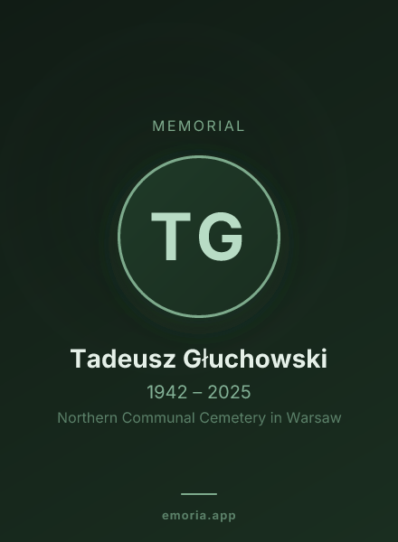 Memorial portrait of Tadeusz Głuchowski