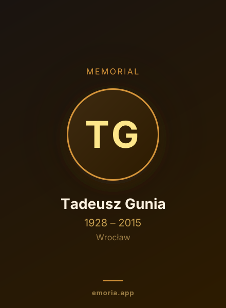 Memorial portrait of Tadeusz Gunia