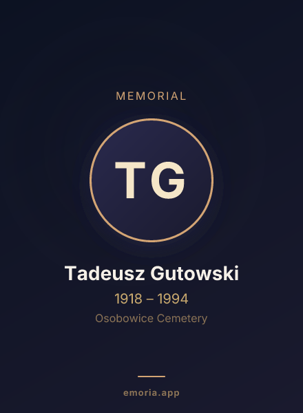Memorial portrait of Tadeusz Gutowski