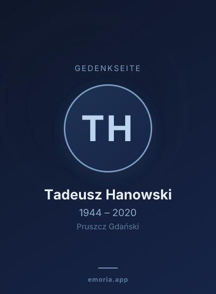 Gedenkportrait von Tadeusz Hanowski
