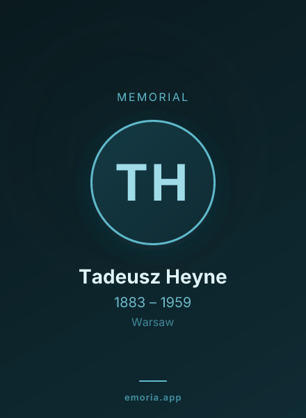 Memorial portrait of Tadeusz Heyne