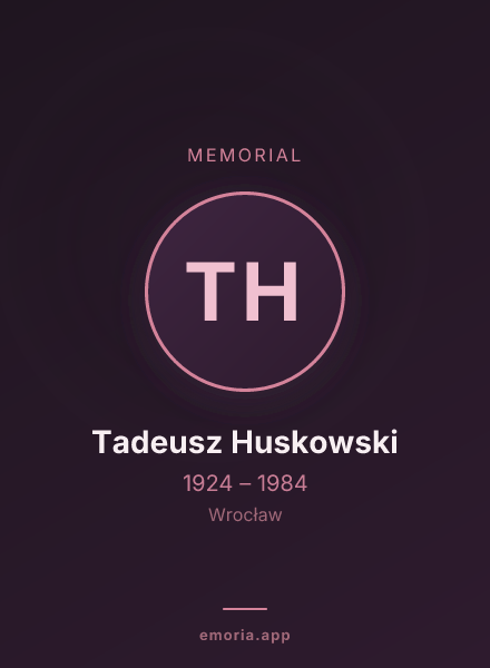 Memorial portrait of Tadeusz Huskowski