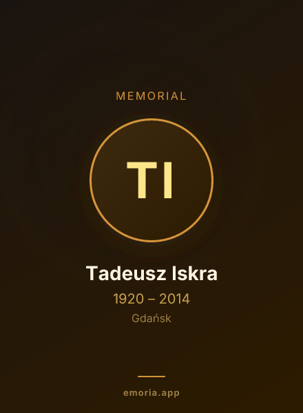 Memorial portrait of Tadeusz Iskra
