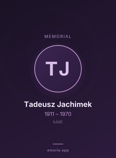 Memorial portrait of Tadeusz Jachimek
