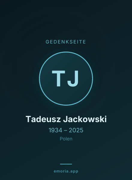 Gedenkportrait von Tadeusz Jackowski