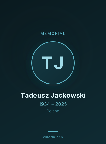 Memorial portrait of Tadeusz Jackowski