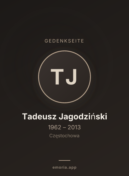 Gedenkportrait von Tadeusz Jagodziński