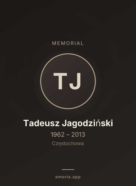 Memorial portrait of Tadeusz Jagodziński