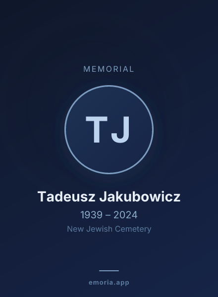 Memorial portrait of Tadeusz Jakubowicz